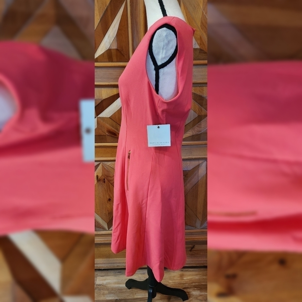 Marc New York Salmon Fit And Flare Dress Sz 12 - Picture 3 of 7